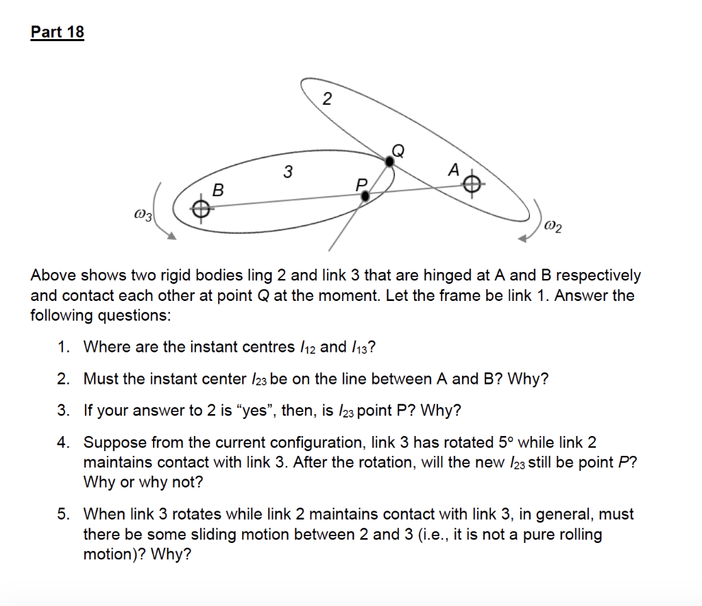 Solved Part 18 2 3 B 03 02 Above Shows Two Rigid Bodies Ling | Chegg.com