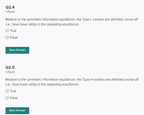 Solved Consider a separating equilibrium in the signaling | Chegg.com
