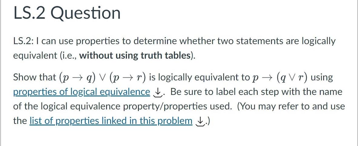 Solved LS.2 Question LS.2: I can use properties to determine | Chegg.com