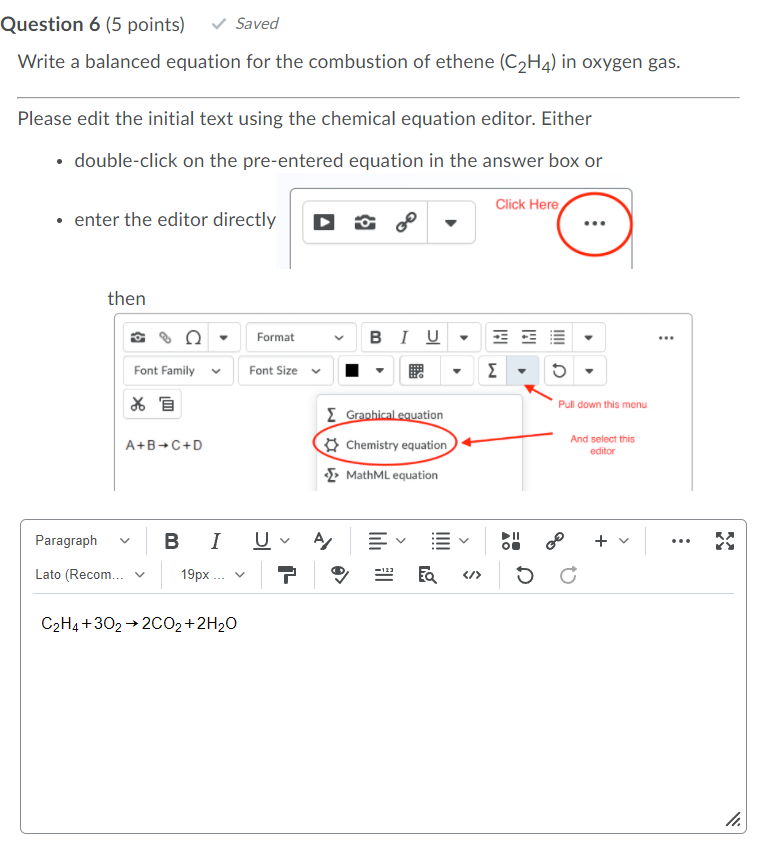 Solved Question 6 5 points Saved Write a balanced equation