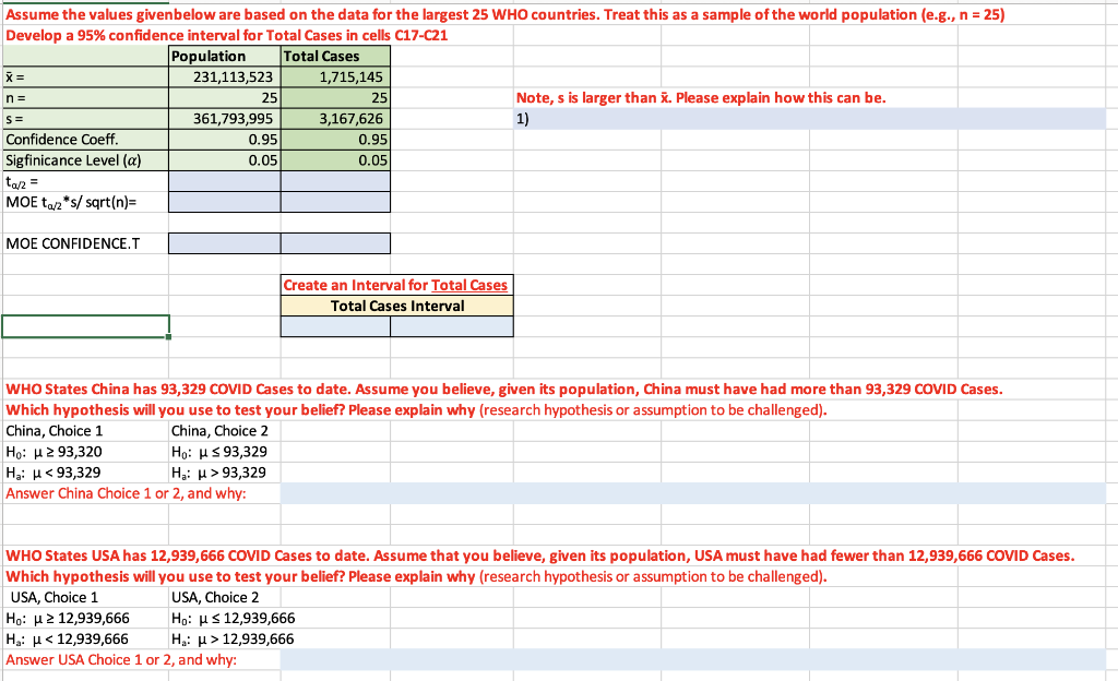 Solved Assume the values givenbelow are based on the data