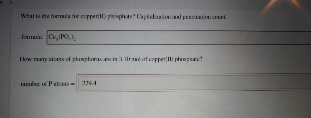 Solved What is the formula for copper(II) phosphate? | Chegg.com