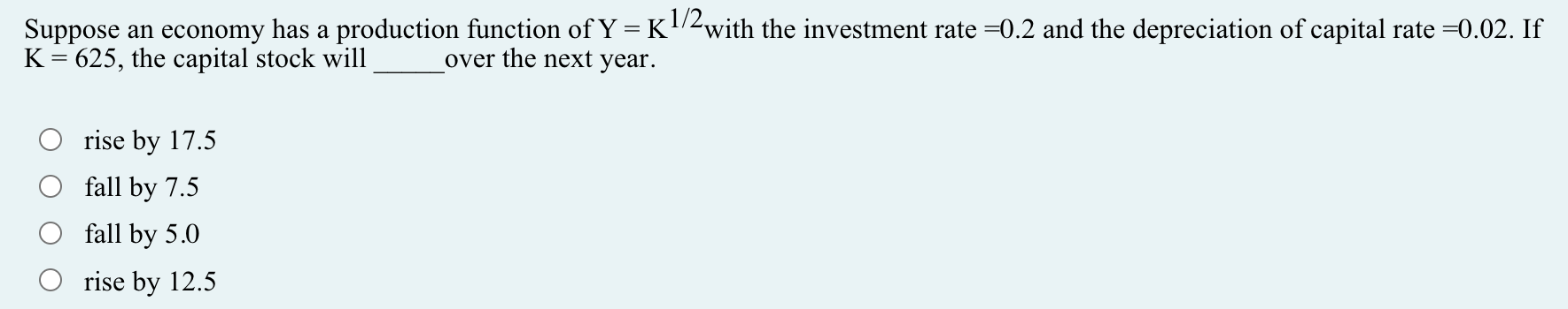 Solved Suppose an economy has a production function of | Chegg.com