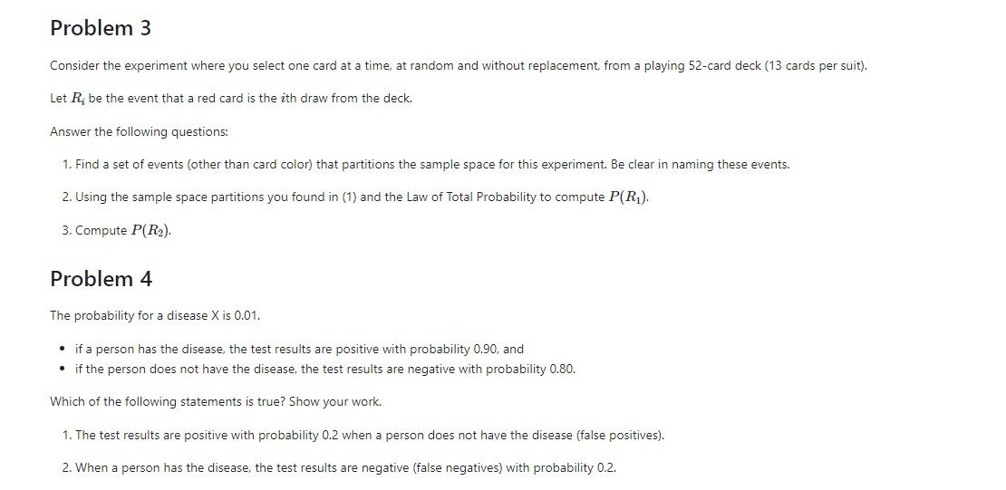 Solved Problem 3 Consider the experiment where you select | Chegg.com