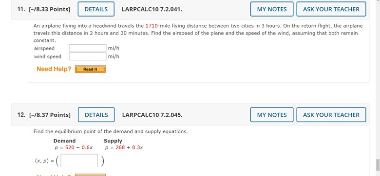 Solved 11. [-18.33 Points] DETAILS LARPCALC10 7.2.041. MY | Chegg.com