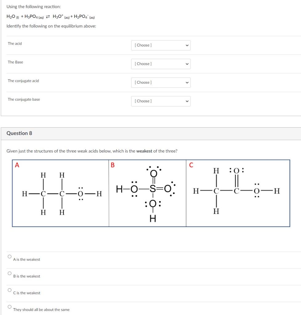 Solved the first question options are 1)H2PO4- | Chegg.com