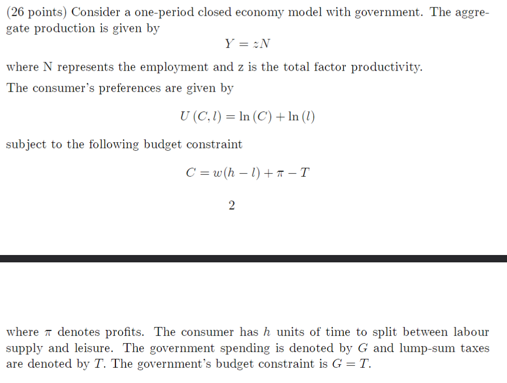 solved-26-points-consider-a-one-period-closed-economy-chegg