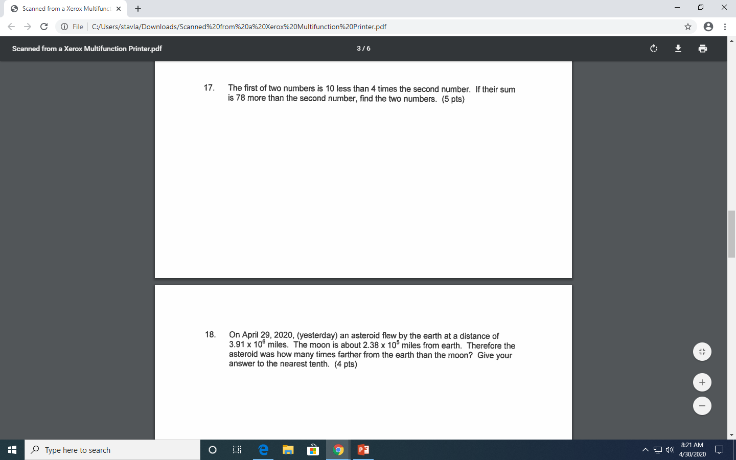 Solved Scanned From A Xerox Multifunci X 0 X C O Fi Chegg Com