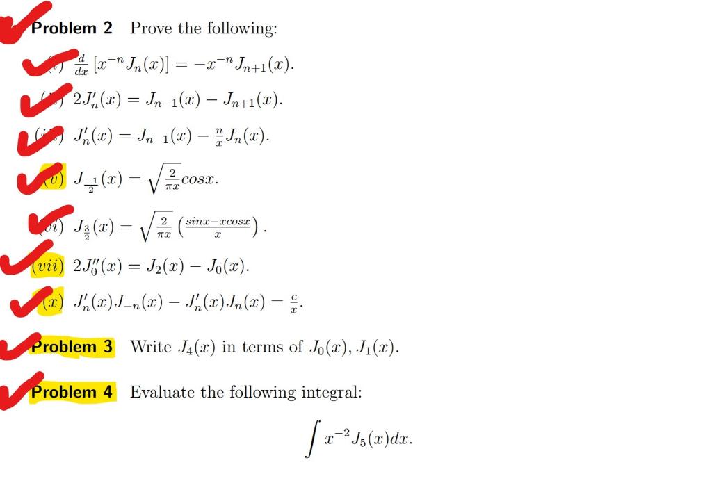 Solved Problem 2 Prove The Following De X In X Chegg Com