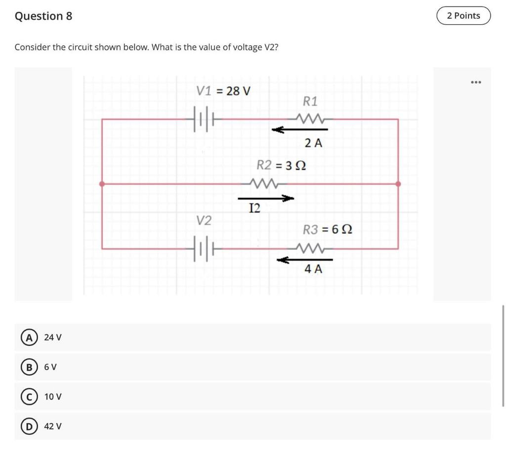 Solved Question 8 2 Points Consider The Circuit Shown Below. | Chegg.com