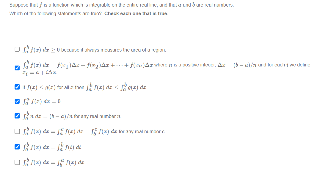 Solved Suppose that f ﻿is a function which is integrable on | Chegg.com