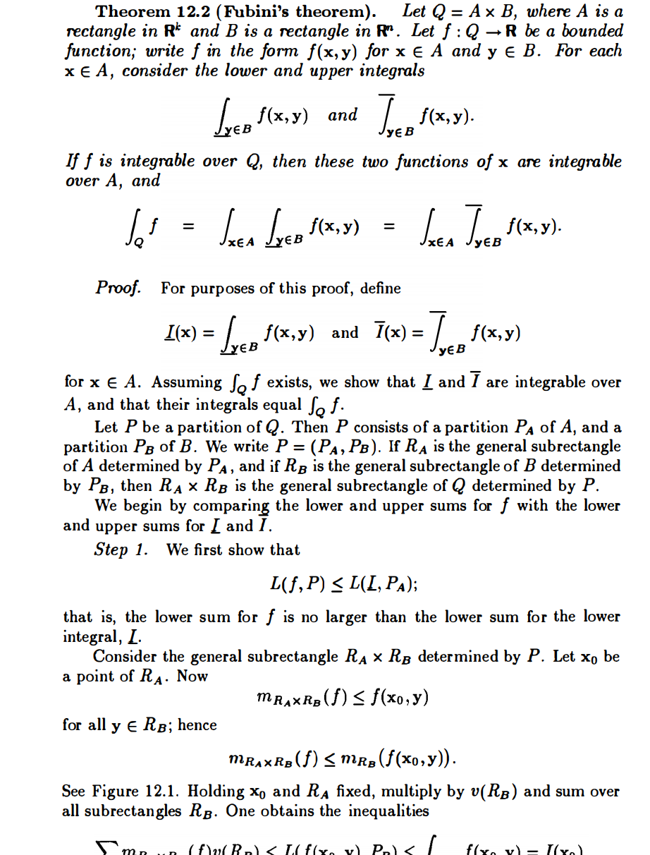 Solved Theorem 12 2 Fubini S Theorem Let Q A X B Wh Chegg Com