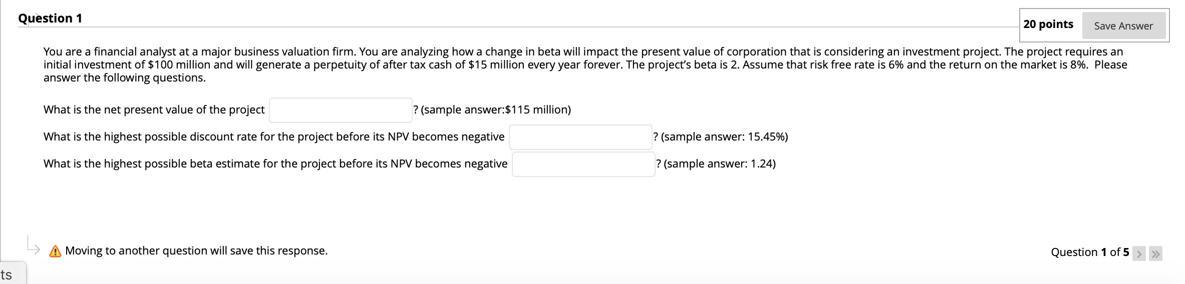 Solved Question 1 20 points Save Answer You are a financial | Chegg.com