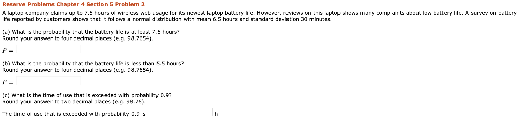 Solved Reserve Problems Chapter 4 Section 5 Problem 2 A | Chegg.com