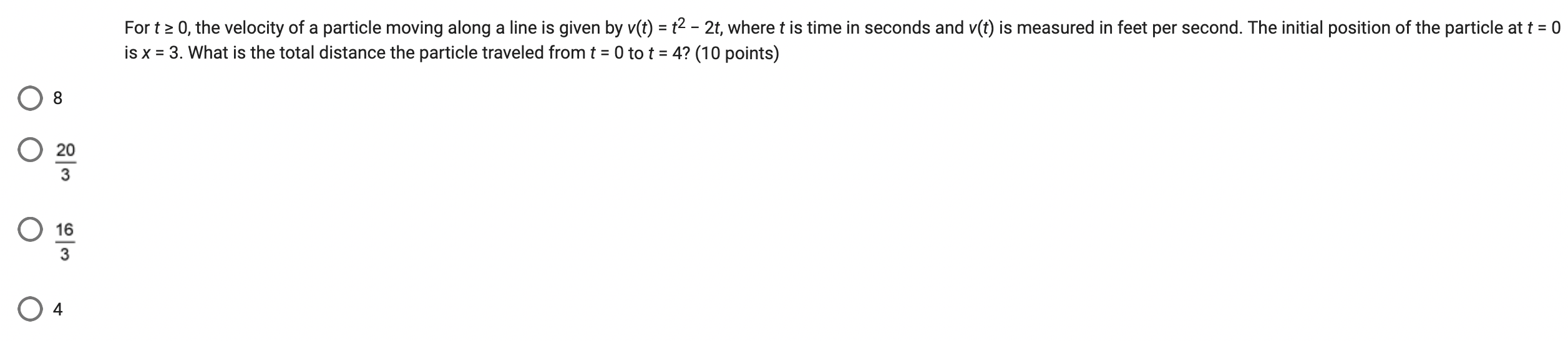 Solved For t≥0, the velocity of a particle moving along a | Chegg.com