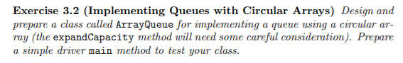 Solved Exercise 3.2 (Implementing Queues with Circular | Chegg.com