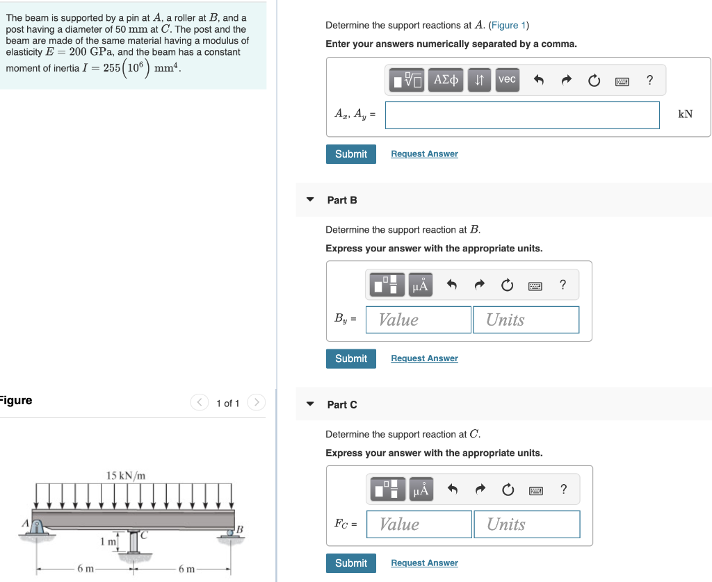 The Beam Is Supported By A Pin At And Roller B - The Best Picture Of Beam