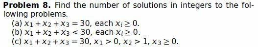 Solved Problem 8. Find the number of solutions in integers | Chegg.com