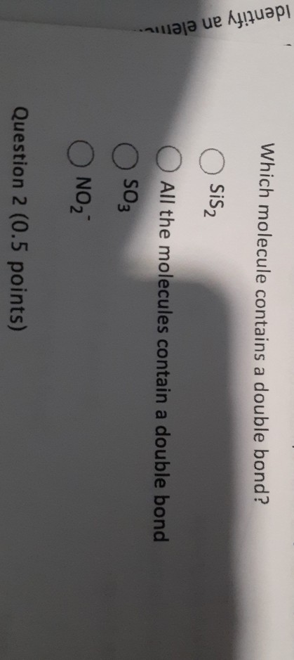 Which Molecule Contains A Double Bond