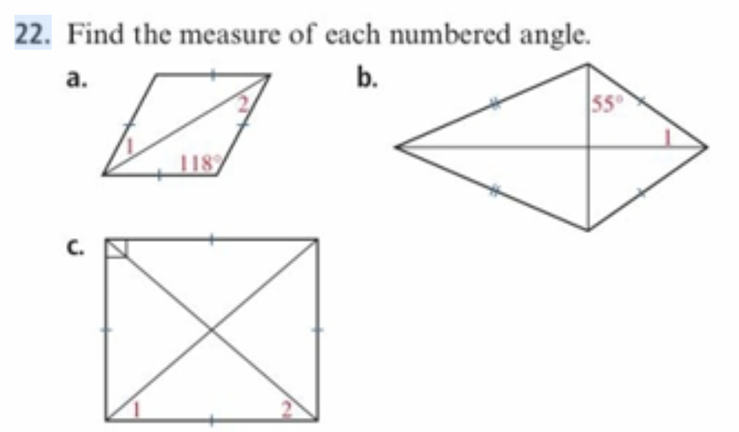 find the measure of each numbered angle calculator