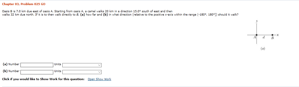 Solved Chapter 03, Problem 025 GO Oasis B Is 7.0 Km Due East | Chegg.com