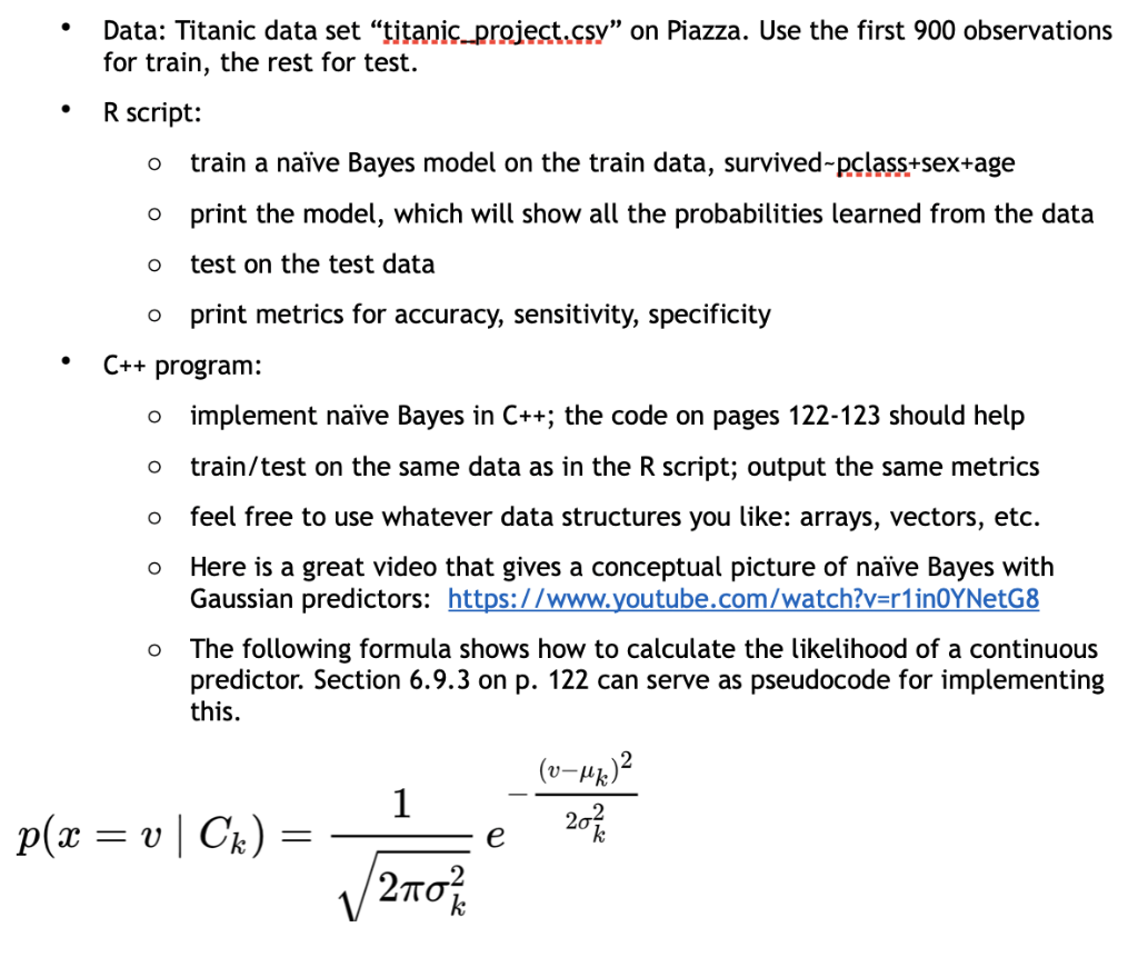 Data: Titanic data set 