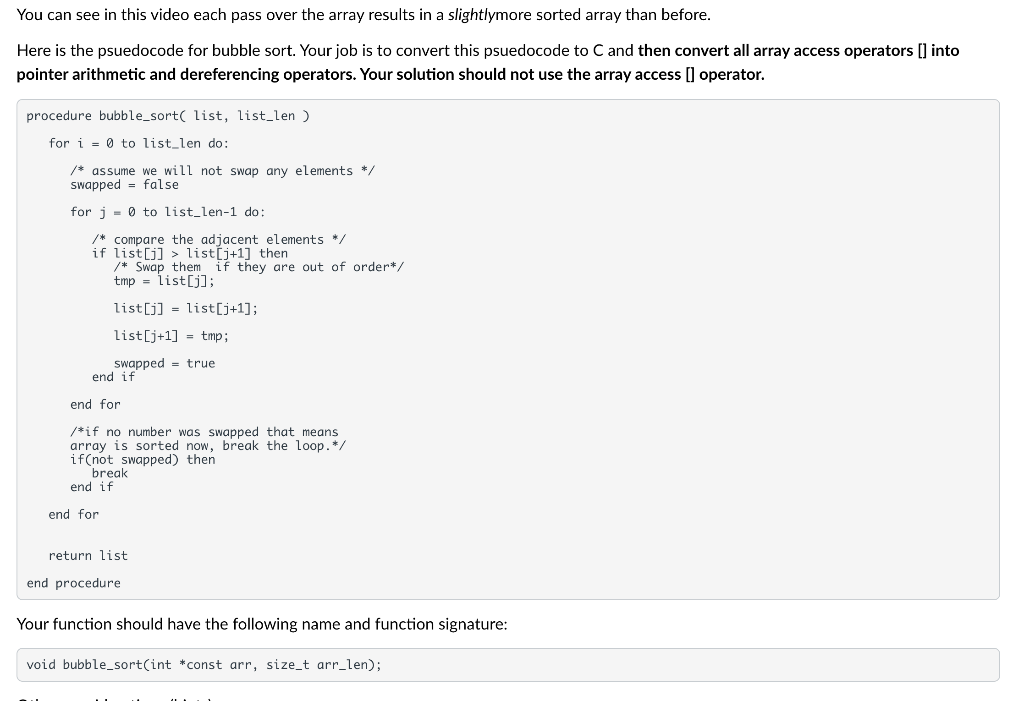 c - Error in compilation while trying to write a program on bubble sort  using pointers - Stack Overflow