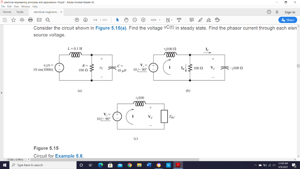 Solved Consider the circuit shown in Figure 5.15(a). Find | Chegg.com