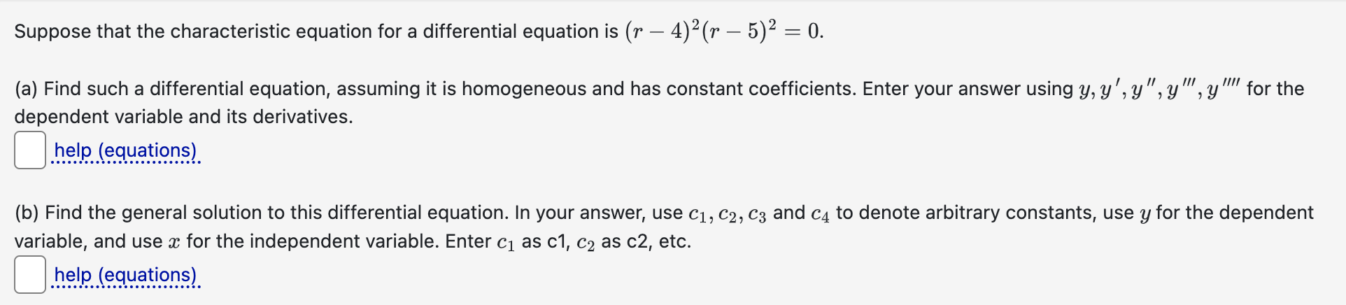 Solved Suppose that the characteristic equation for a | Chegg.com