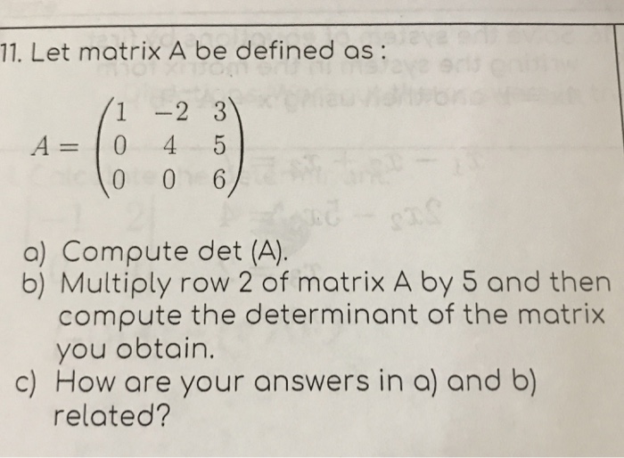 Solved 1. Calculate the determinant: | Chegg.com