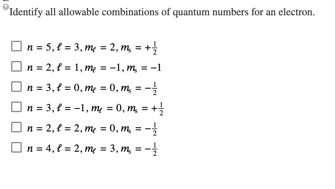solved-identify-all-allowable-combinations-of-quantum-chegg
