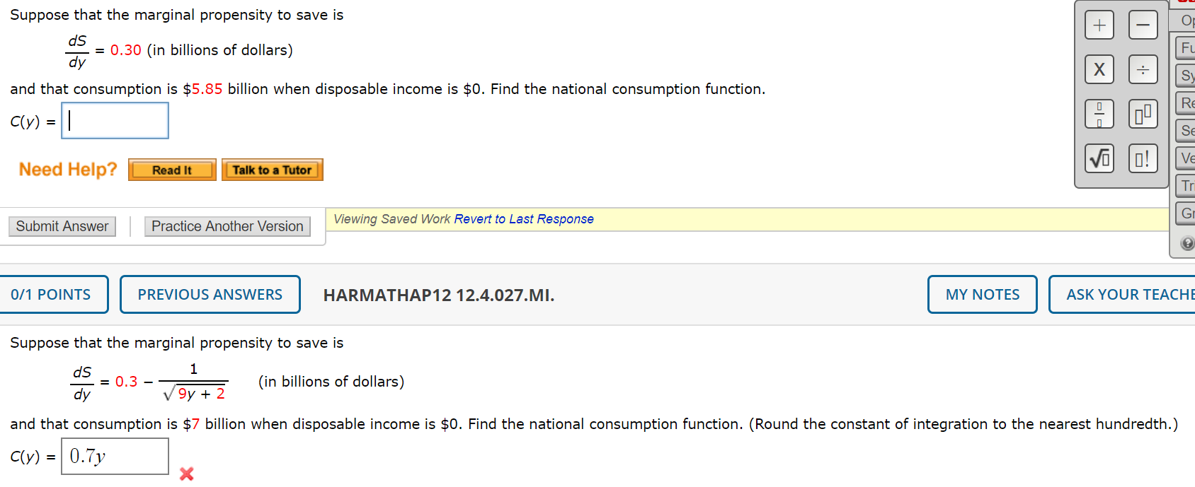 Solved Suppose that the marginal propensity to save is P = | Chegg.com