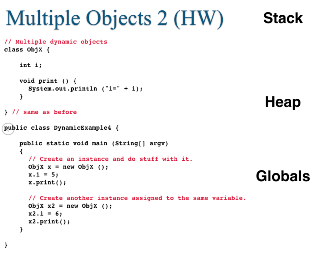 Static Object Memory Stack / A simple static object. | Chegg.com