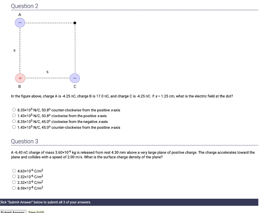 Solved Question 2 S S + B с In the figure above, charge A is | Chegg.com