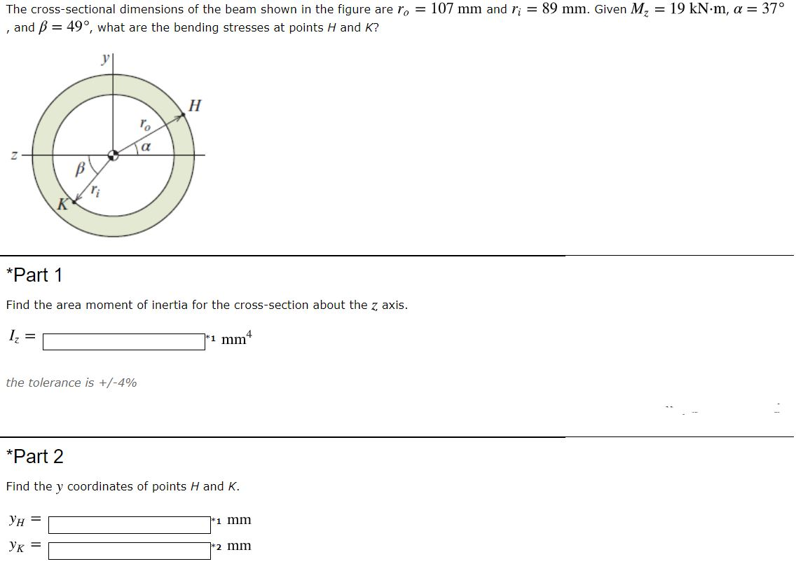 Solved The crosssectional dimensions of the beam shown in