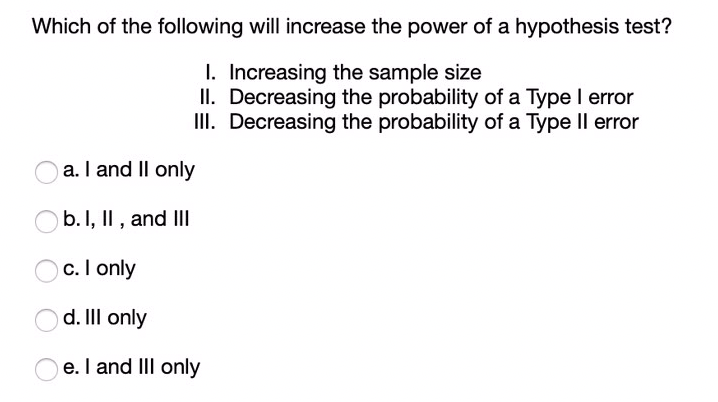 how to increase power of hypothesis test