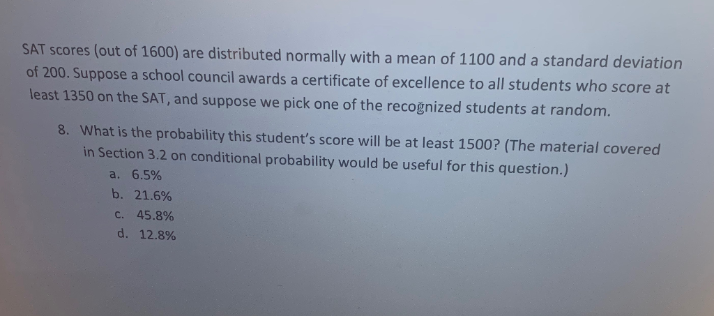 solved-sat-scores-out-of-1600-are-distributed-normally-chegg