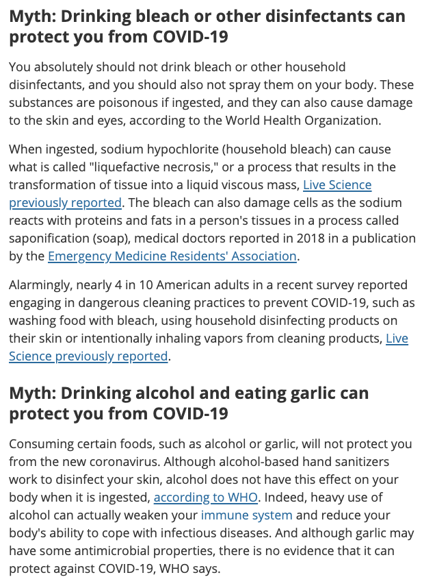 Solved Myth Vitamin C supplements will stop you from