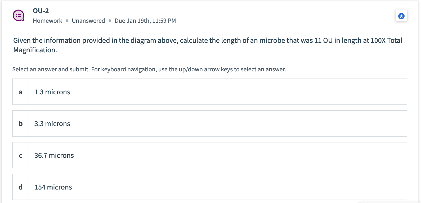 Solved C D Ocular micrometer(OM) Ocular micrometer plus