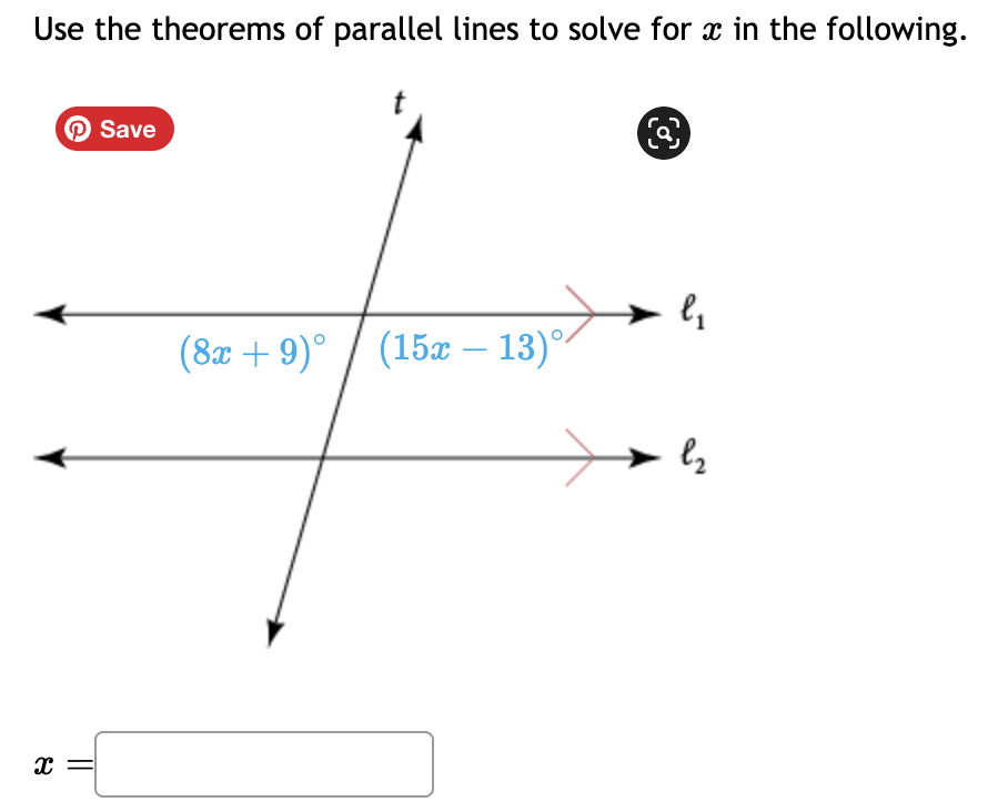 use-the-theorems-of-parallel-lines-to-solve-for-x-in-chegg