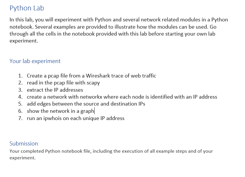 Solved Python Lab In this lab, you will experiment with | Chegg.com