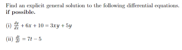 Solved Find an explicit general solution to the following | Chegg.com