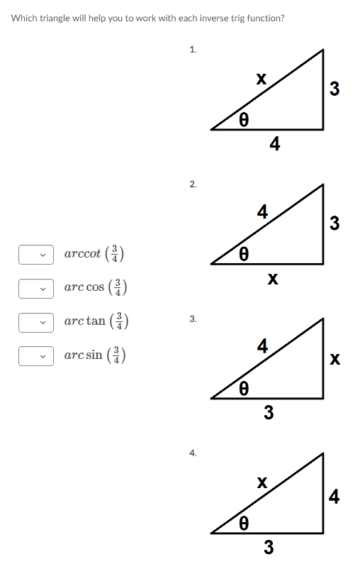 Solved Which triangle will help you to work with each | Chegg.com