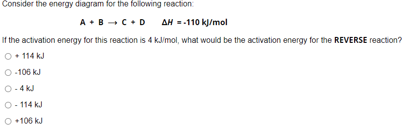 Solved Consider The Energy Diagram For The Following | Chegg.com