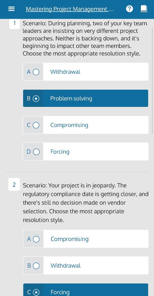Solved = Mastering Project Management ... 1 Scenario: During | Chegg.com