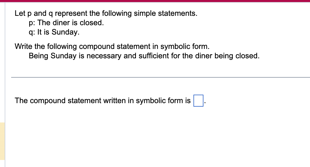 Solved Let p and q represent the following simple