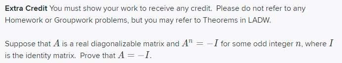 Solved Extra Credit You must show your work to receive any | Chegg.com