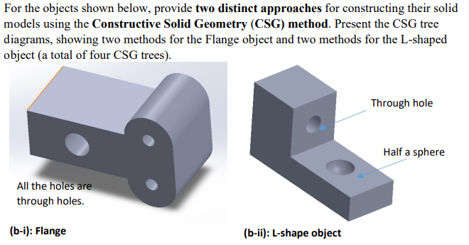 Solved Using SolidWorks, for the objects shown below, | Chegg.com