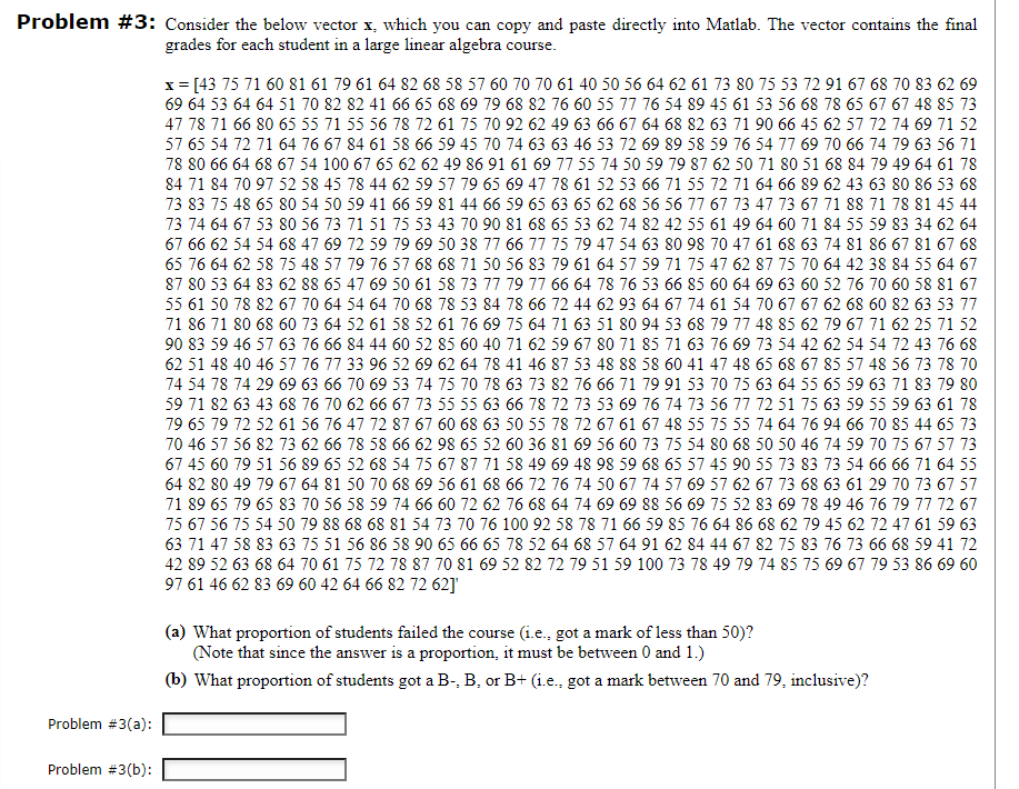 Solved Problem #3: Consider the below vector 1, which you | Chegg.com