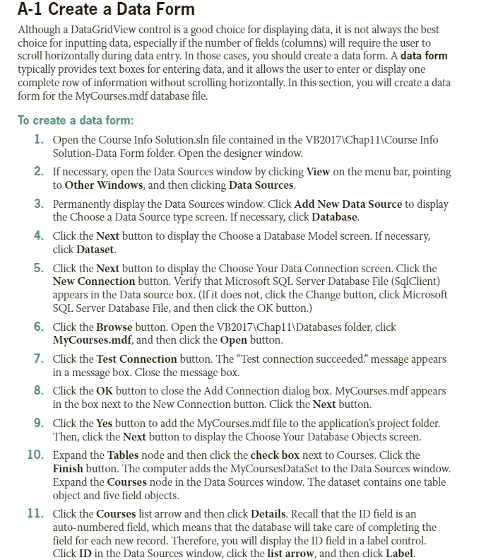 Complete “Apply the concepts Lesson”: A-1, A-2, A-3. | Chegg.com